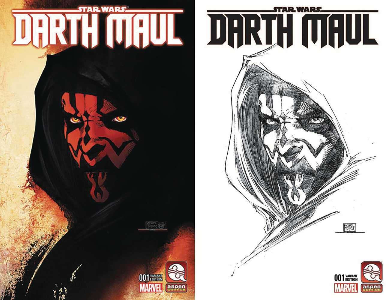 Darth Maul #1 Variant Cvrs A & B Set Michael Turner