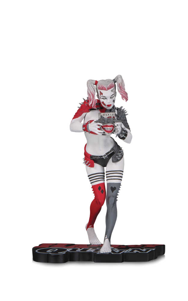 Harley Quinn Red White & Black Statue By Greg Horn