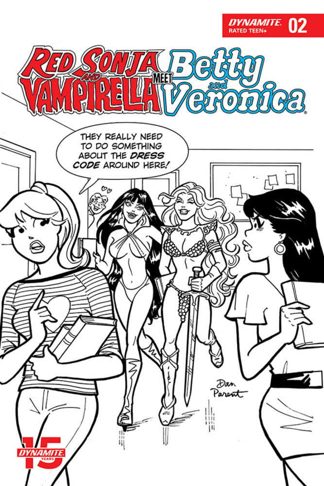 Red Sonja Vampirella Betty Veronica #2 10 Copy Parent Black & White In