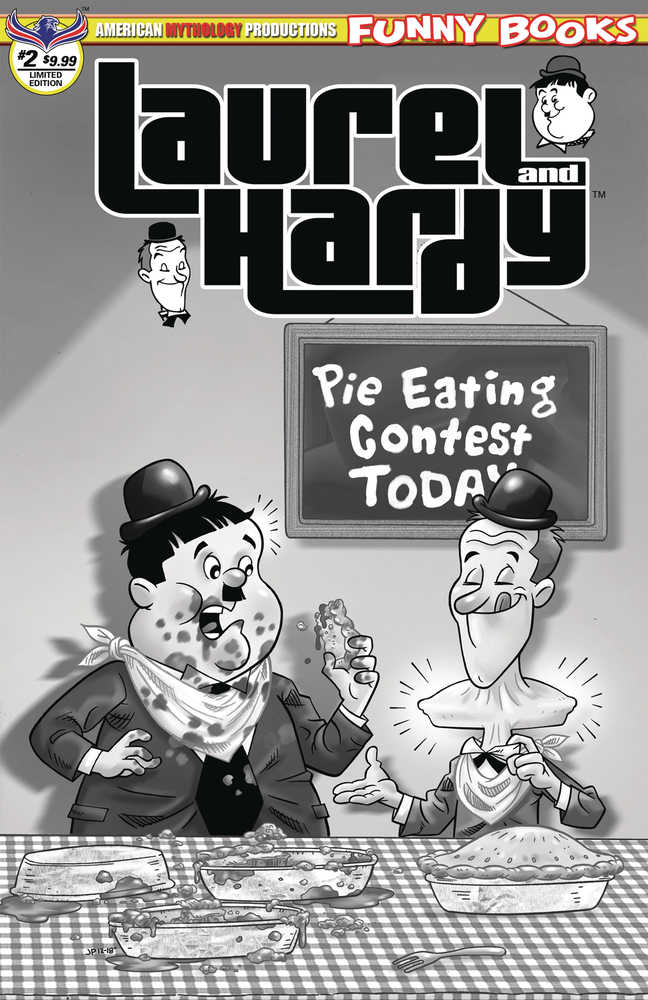 Laurel & Hardy #2 Limited Edition Black & White Cover 