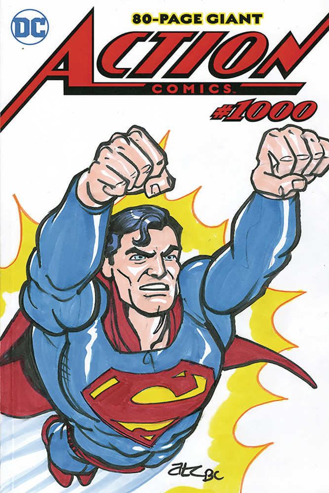 Df Action Comics #1000 Signed Rmrk Adam & Rebekah Cleveland