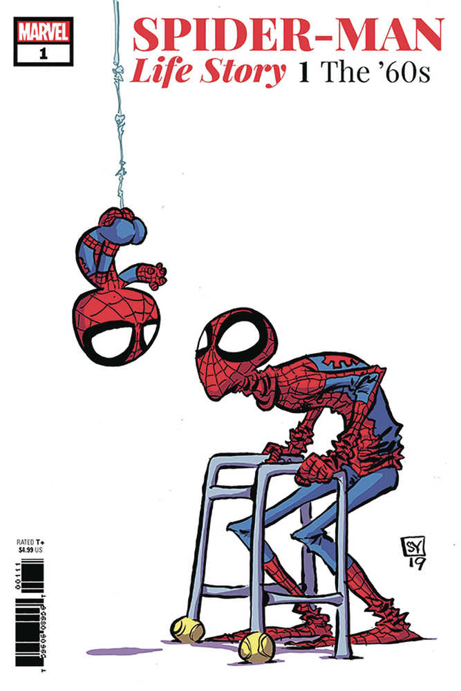Df Spiderman Life Story #1 Young Variant Silver Signed Bagley