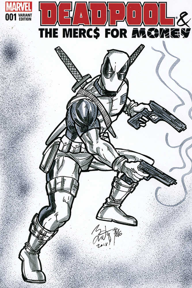 Df Deadpool The Mercs For Money #1 Signed Rmrk Kong