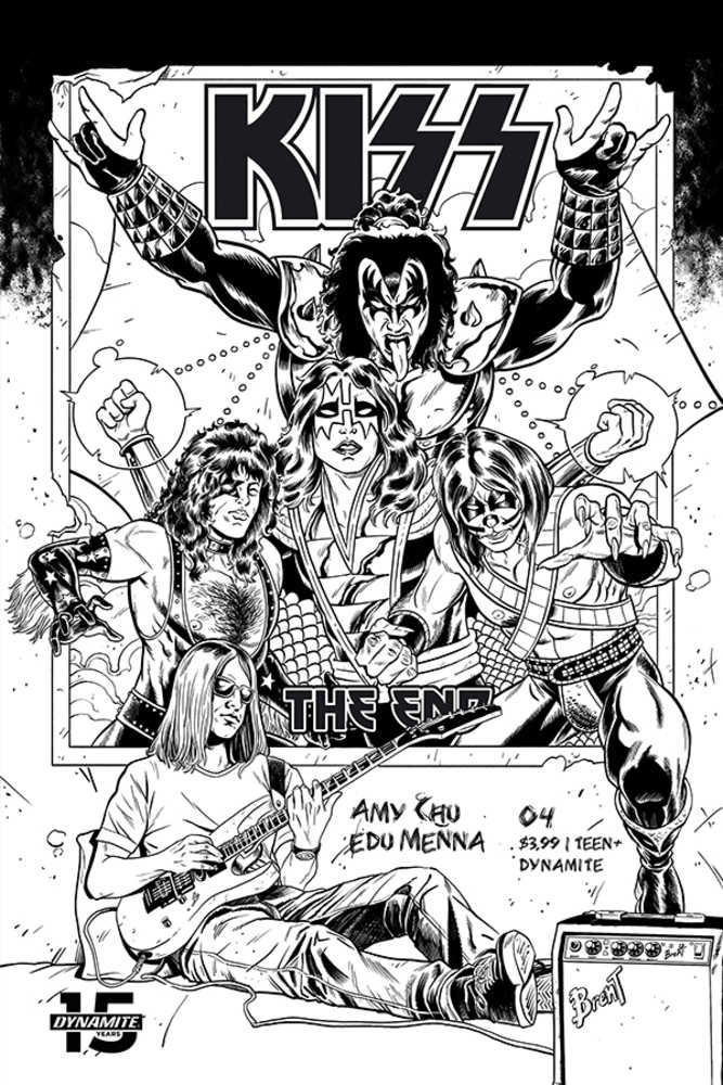 Kiss End #4 20 Copy Schoonover Black & White Variant Edition 