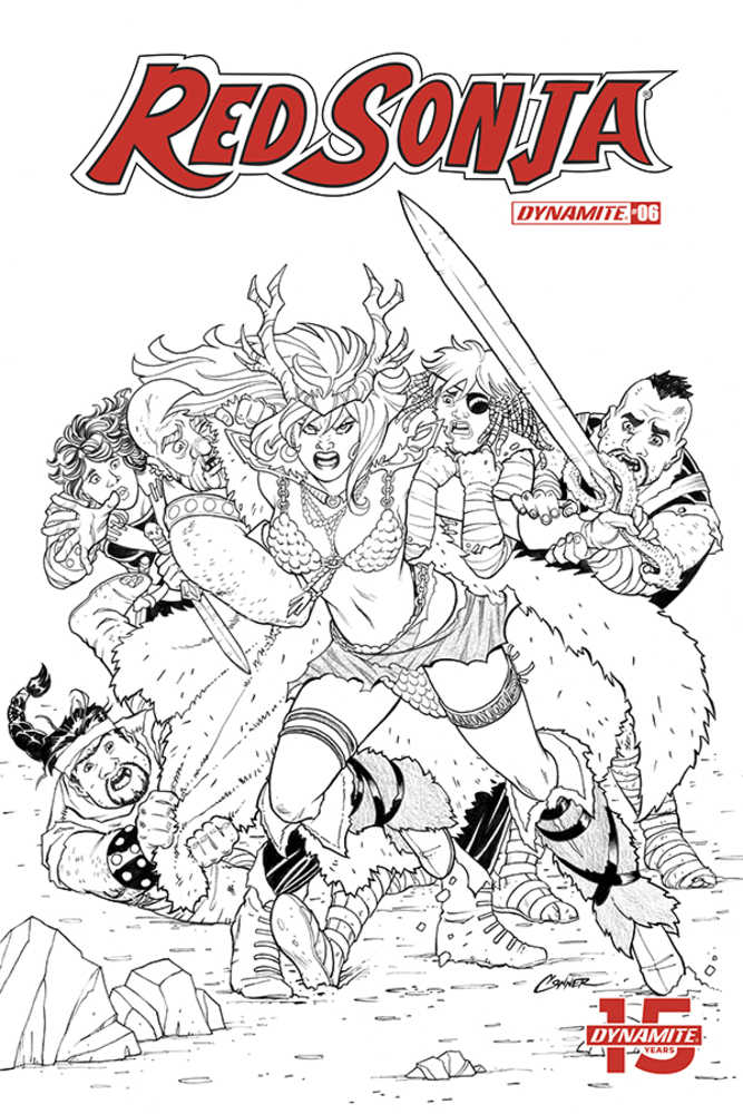 Red Sonja #6 20 Copy Conner Black & White Variant Edition 