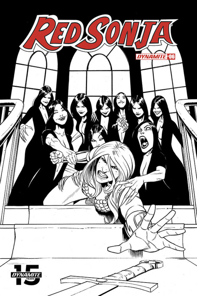 Red Sonja #6 50 Copy Bob Q Seduction Black & White Variant Edition 