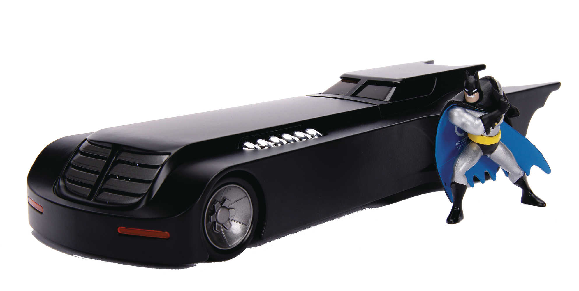 Metals Batman Animated Batmobile 1/24 Vehicle W/Figure 