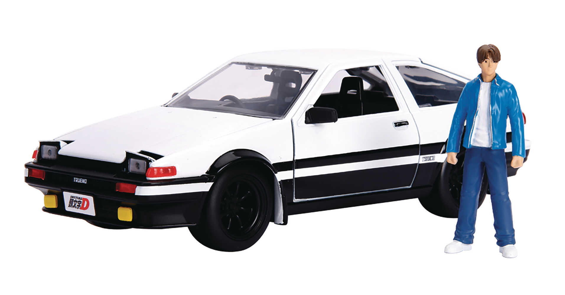 Initial D 1/24 Scale Die Cast 86 Toyota Trueno Car & Figure
