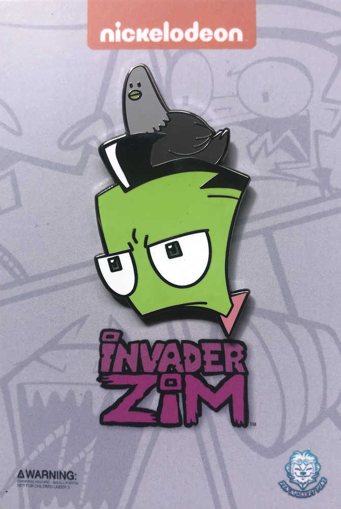 Invader Zim Pigeon On Head Pin 