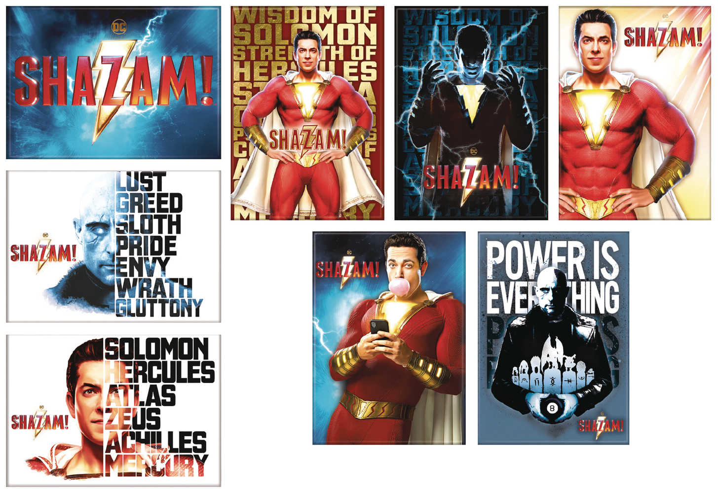 Shazam Movie 48 Pc Magnet Assortment 