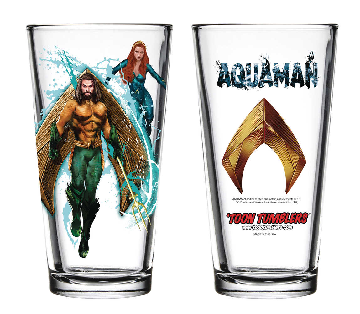 Toon Tumblers Aquaman Movie Pint Glass 