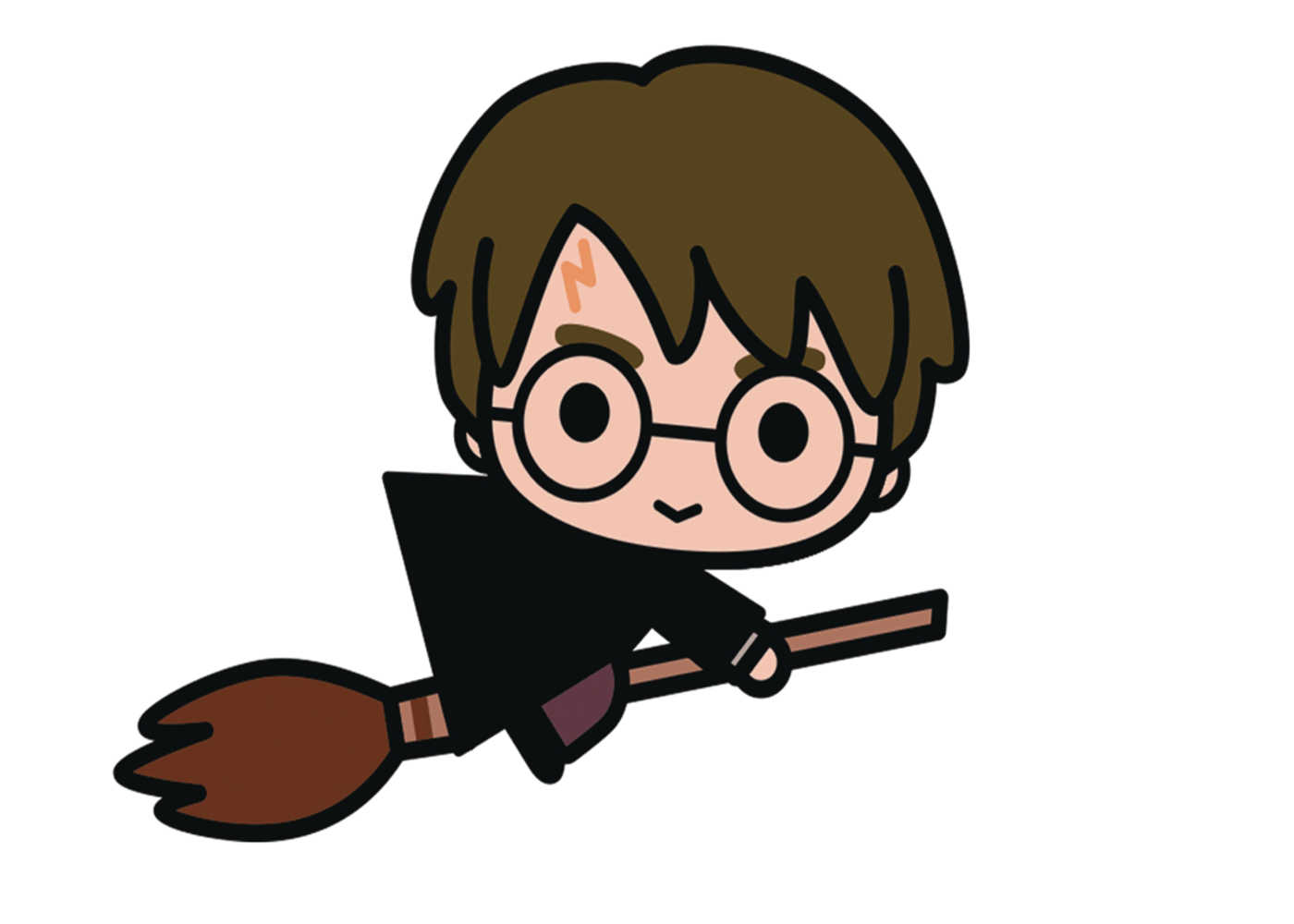 Harry Potter Charm Magnet Harry W/Broom 