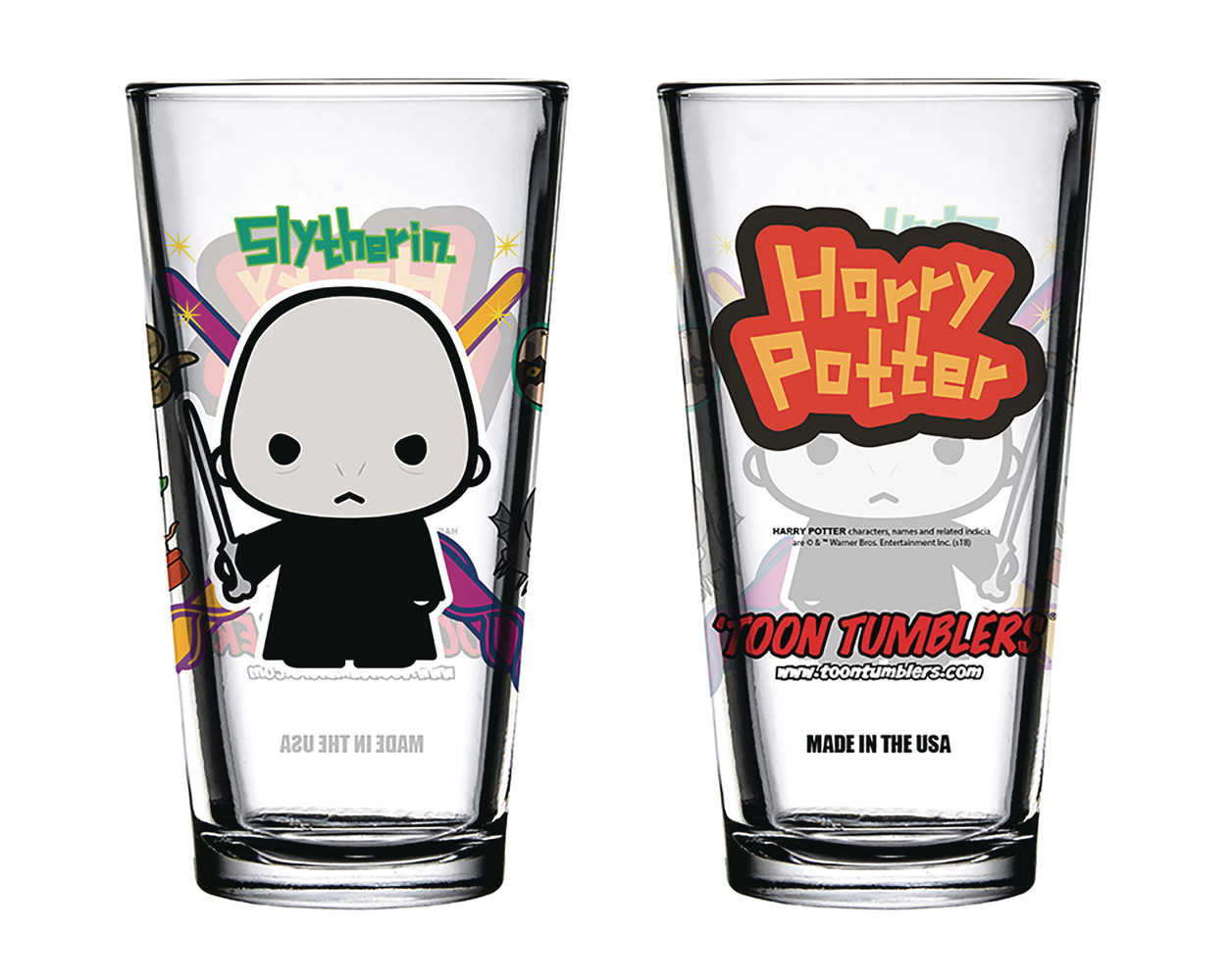 Toon Tumblers Harry Potter Charm Voldemort Glass 