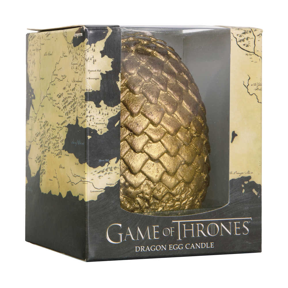 Game Of Thrones Sculpted Dragon Gold Egg Candle 