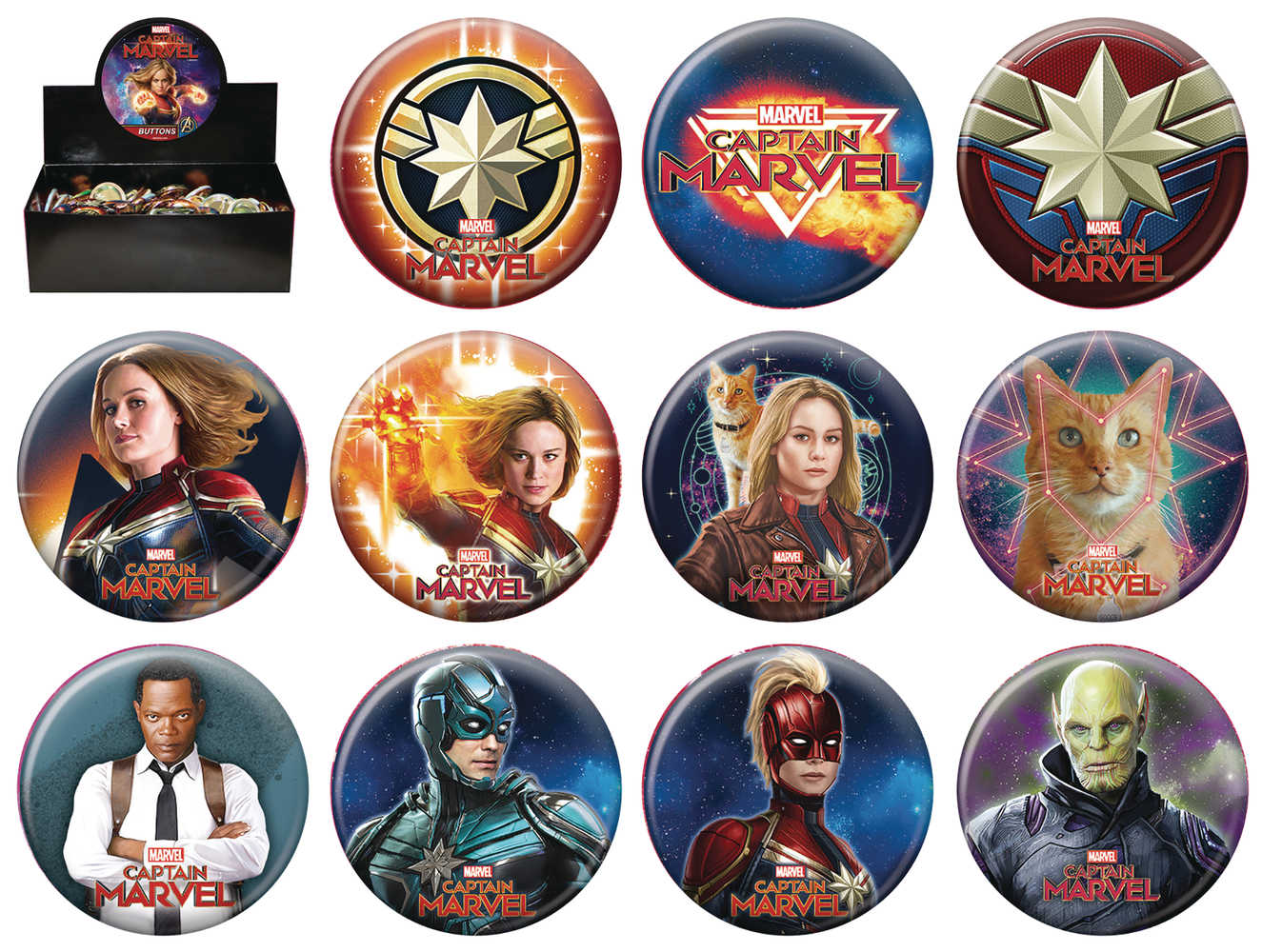 Captain Marvel 144 Pc Button Display 