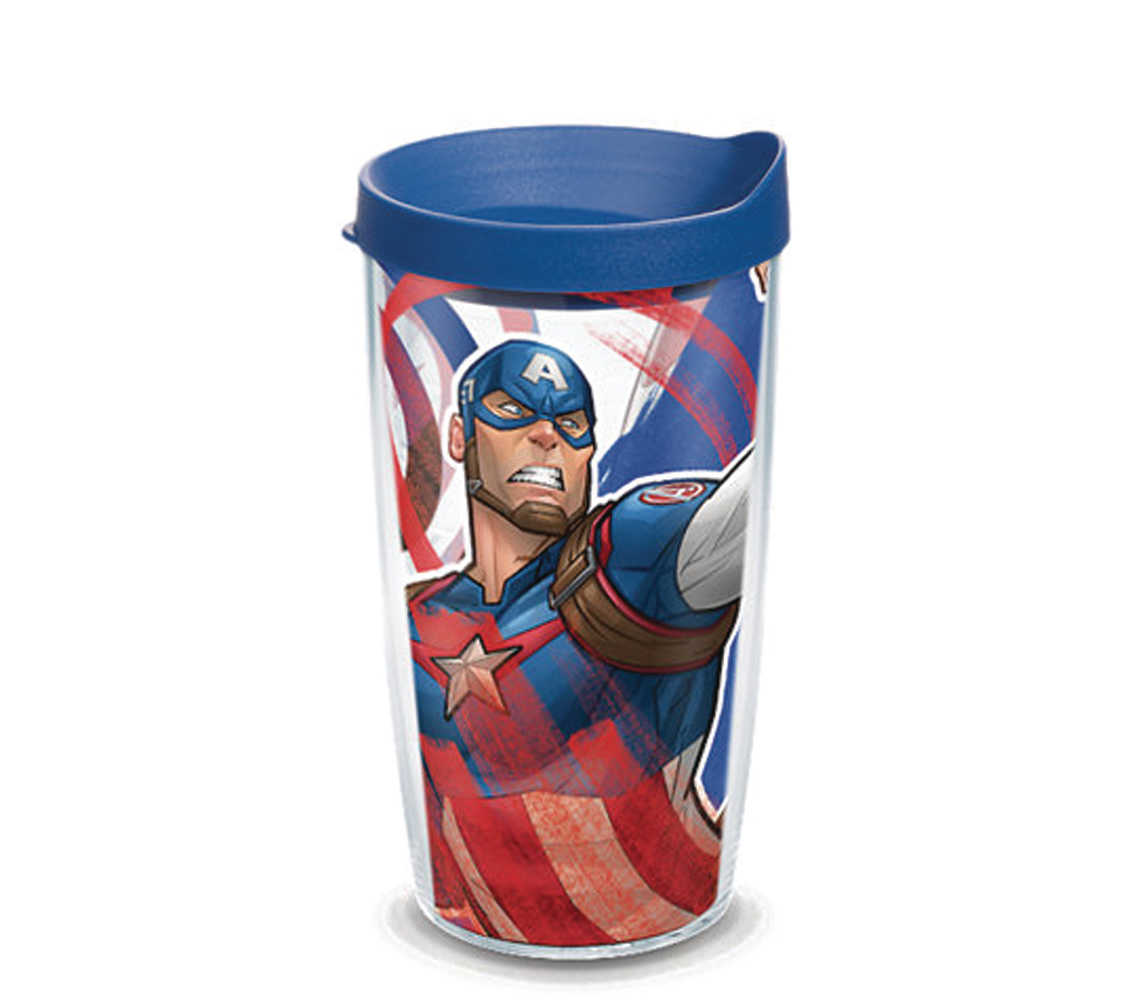 Captain America Iconic 16 Oz Tumbler W/Lid 