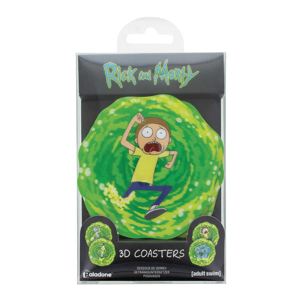 Rick And Morty 3 D Coasters 4 Pk 