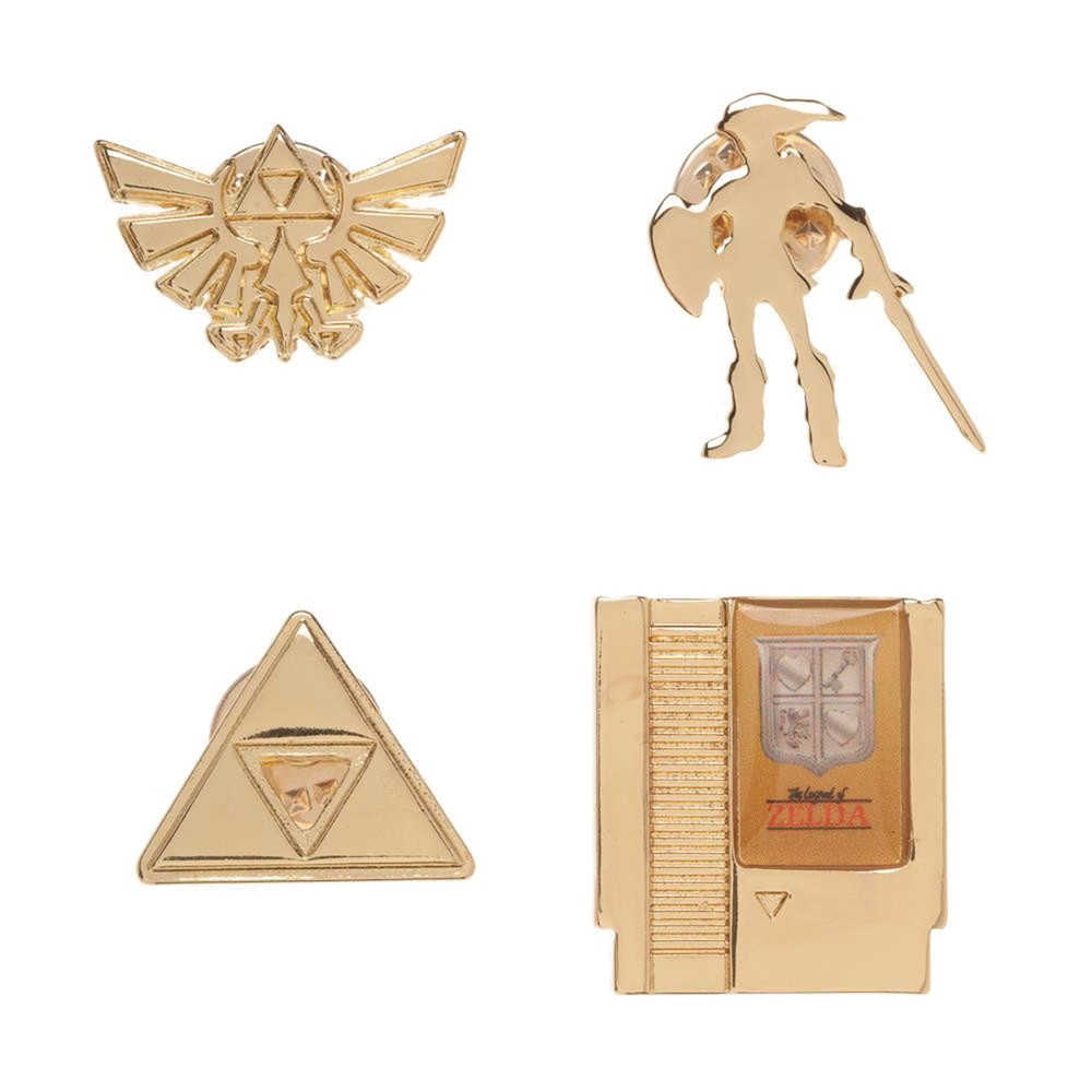 Nintendo Legend Of Zelda 4 Pc Lapel Pin Set 