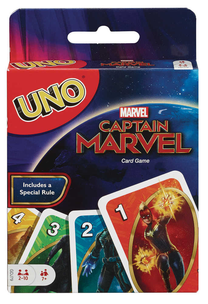 Uno Captain Marvel Card Game Case  