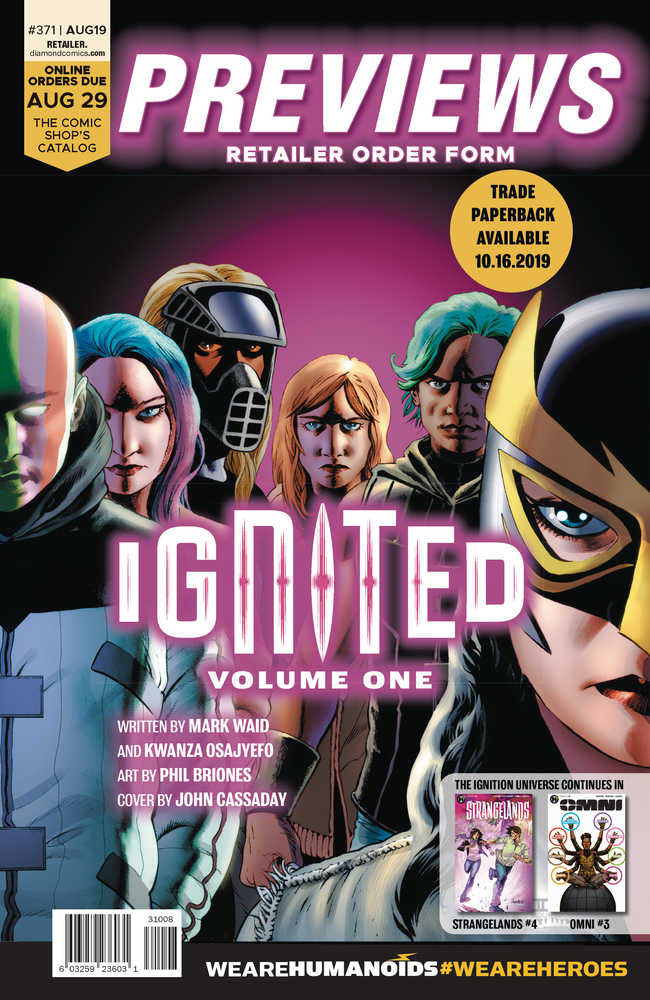 Previews #371 August 2019 Retailer Order Form Extras 