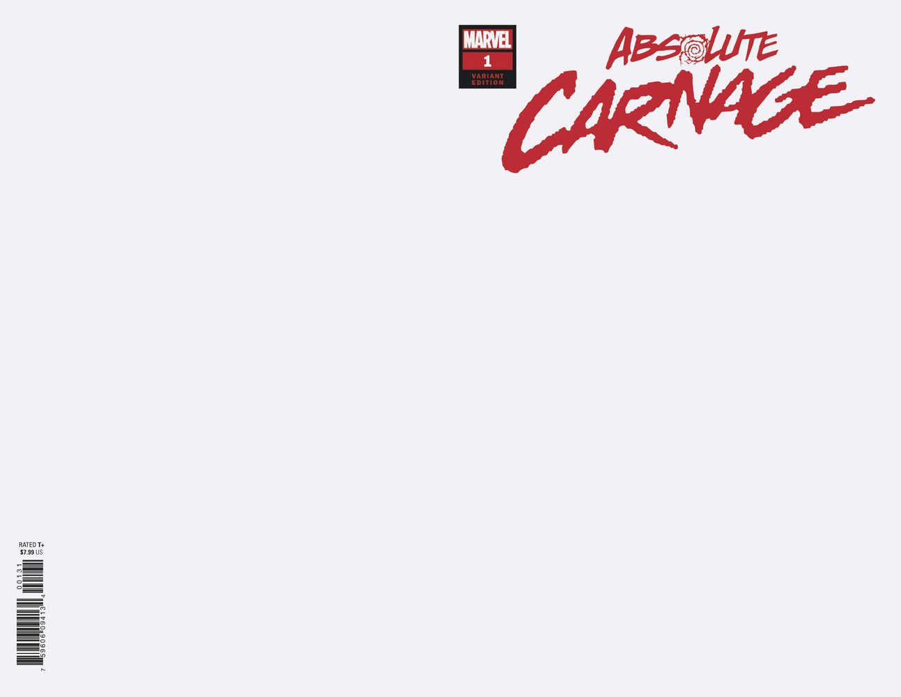 Absolute Carnage #1 (Of 4) Blank Variant Ac