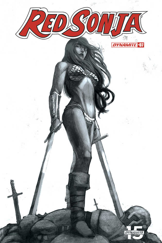 Red Sonja #7 50 Copy Bob Q Seduction Black & White Variant Edition 