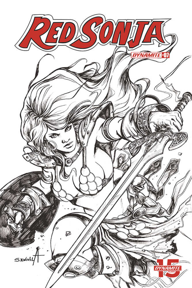 Red Sonja Birth Of She Devil #3 20 Copy Davila Black & White Variant Edition (Net
