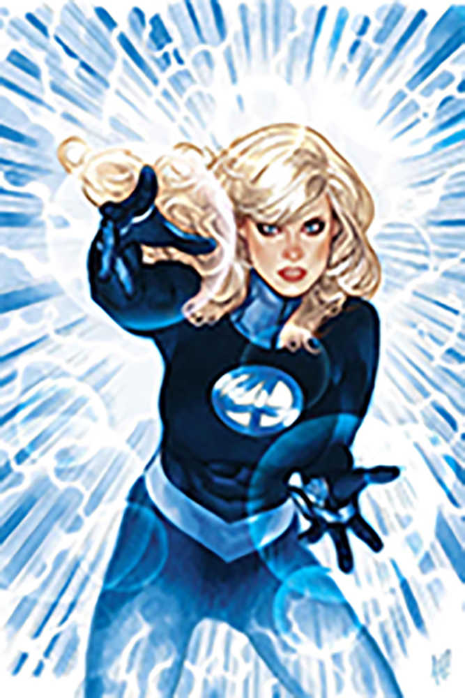 Df Invisible Woman #1 Gold Signed Adam Hughes