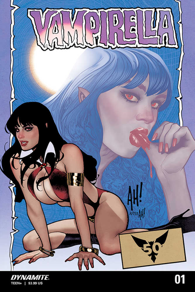 Df Vampirella #1 Blood Red Signed Hughes