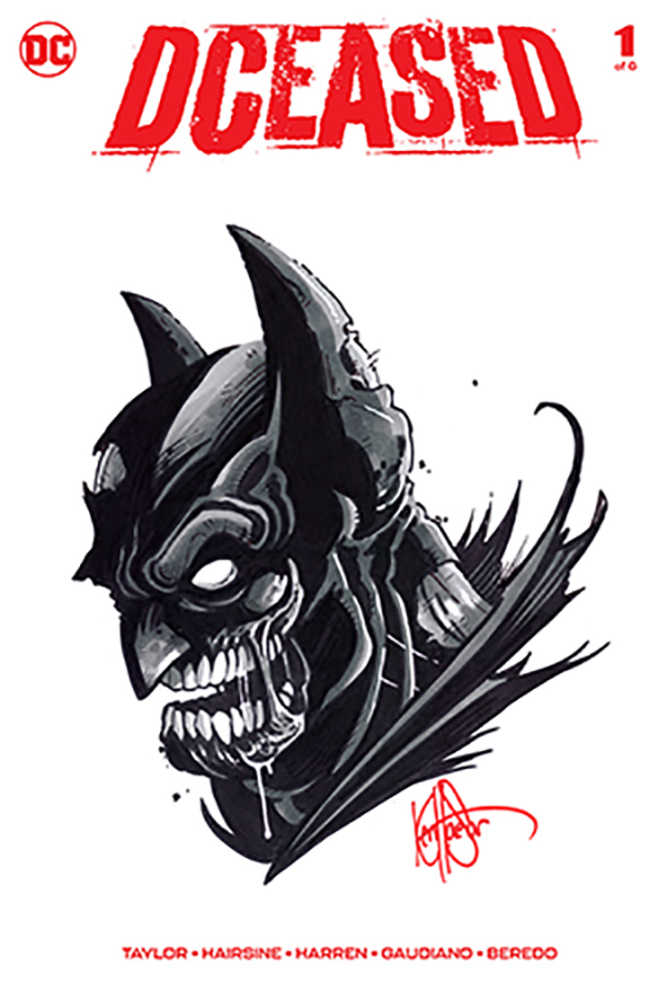 Df Dceased #1 Signed Rmrk Haeser Batman Sketch