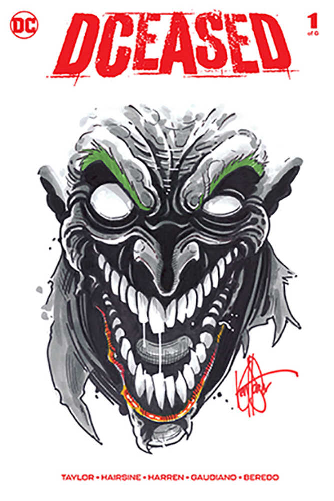 Df Dceased #1 Signed Rmrk Haeser Joker Sketch