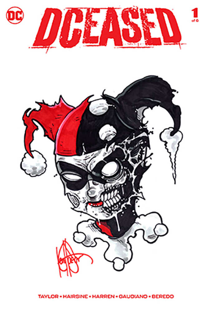 Df Dceased #1 Signed Rmrk Haeser Harley Quinn Sketch