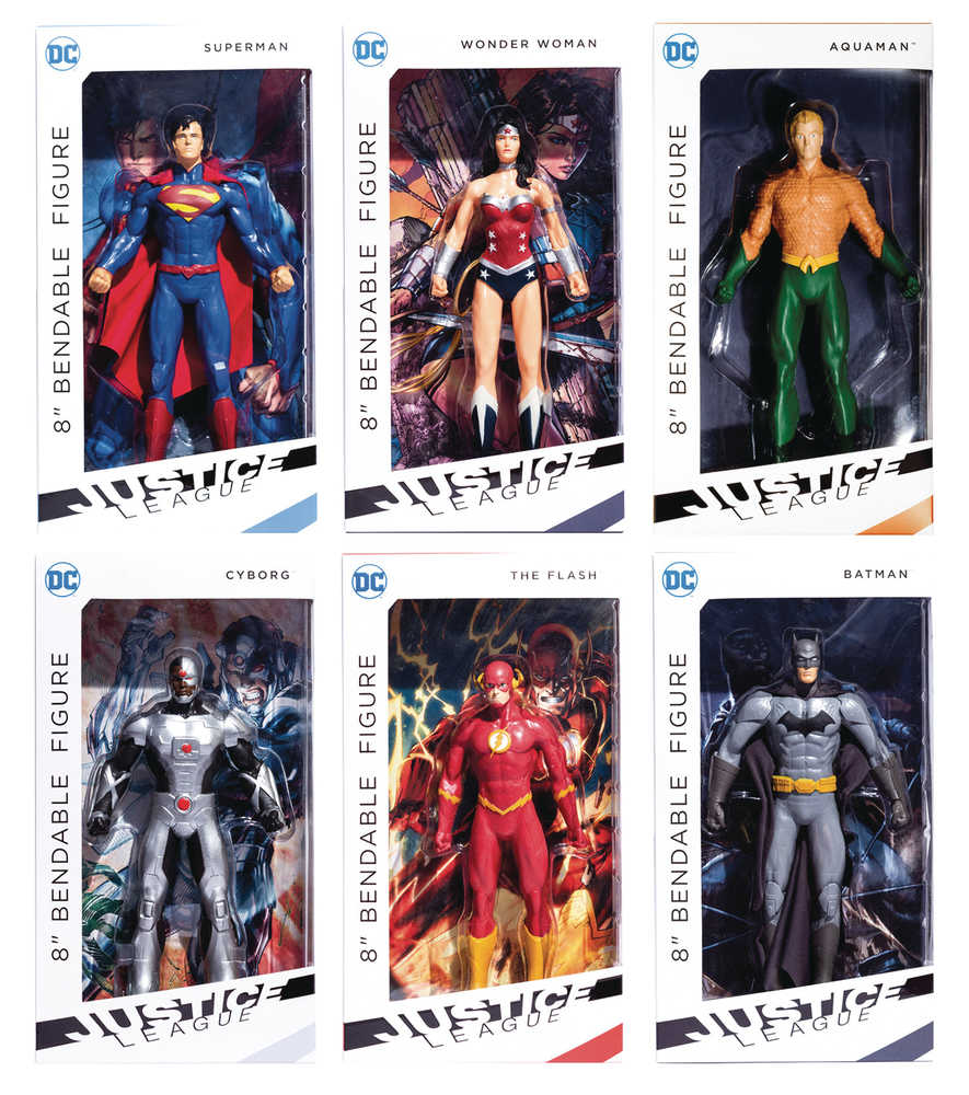 DC Justice League 8 In 12 Pc Bendable Figure Assortment