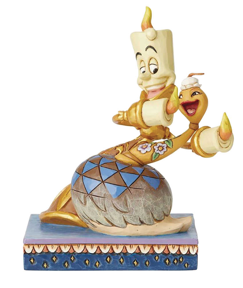 Disney Traditions Lumiere And Feather Duster Figure 