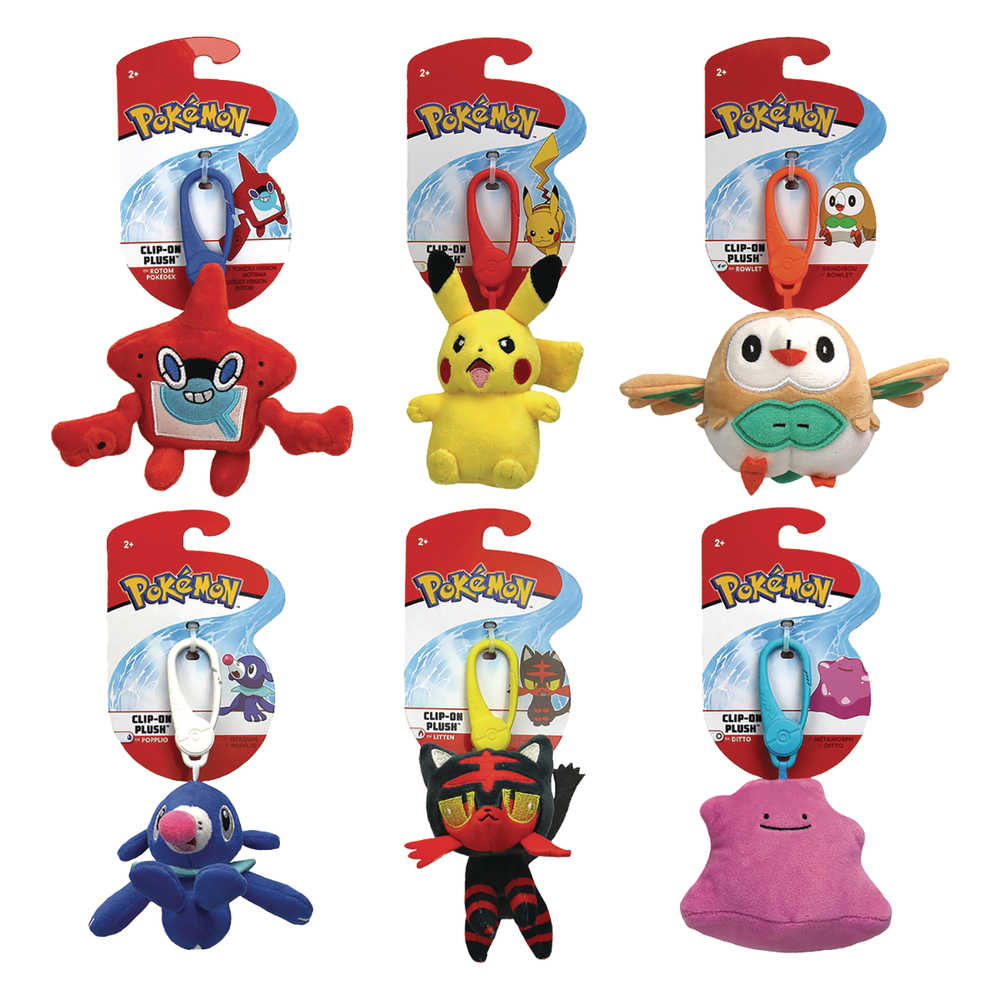Pokemon Clip On Plush Assortment Wave 1  