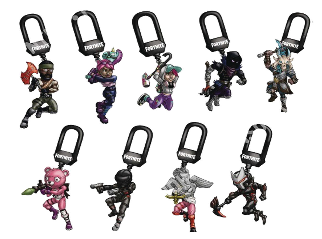 Fortnite Backpack Hangers 18 Pc Blind Mystery Box Display 