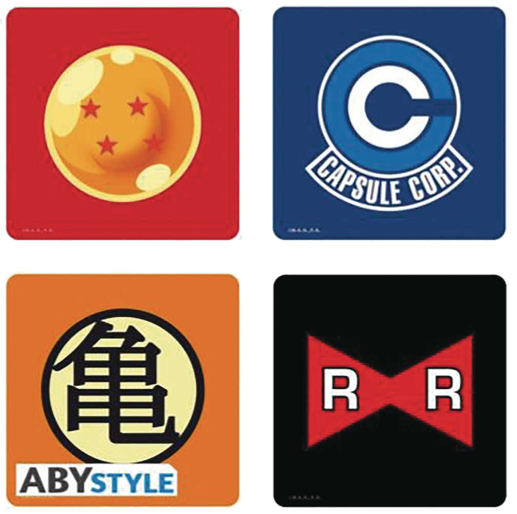 Dragon Ball Z 4 Pc Symbols Coaster Set 