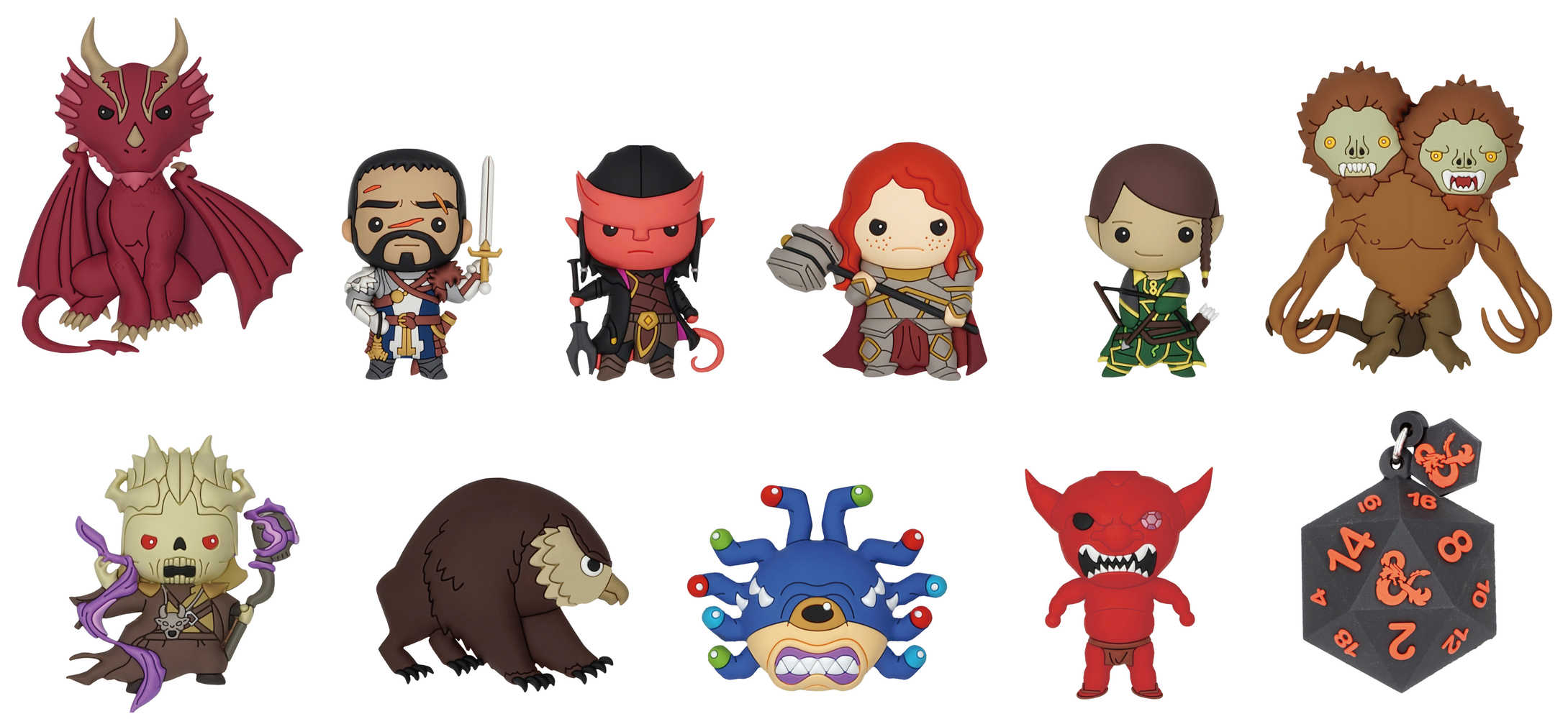 Dungeons & Dragons  Figural Keyring 24 Pc Blind Mystery Box Display 