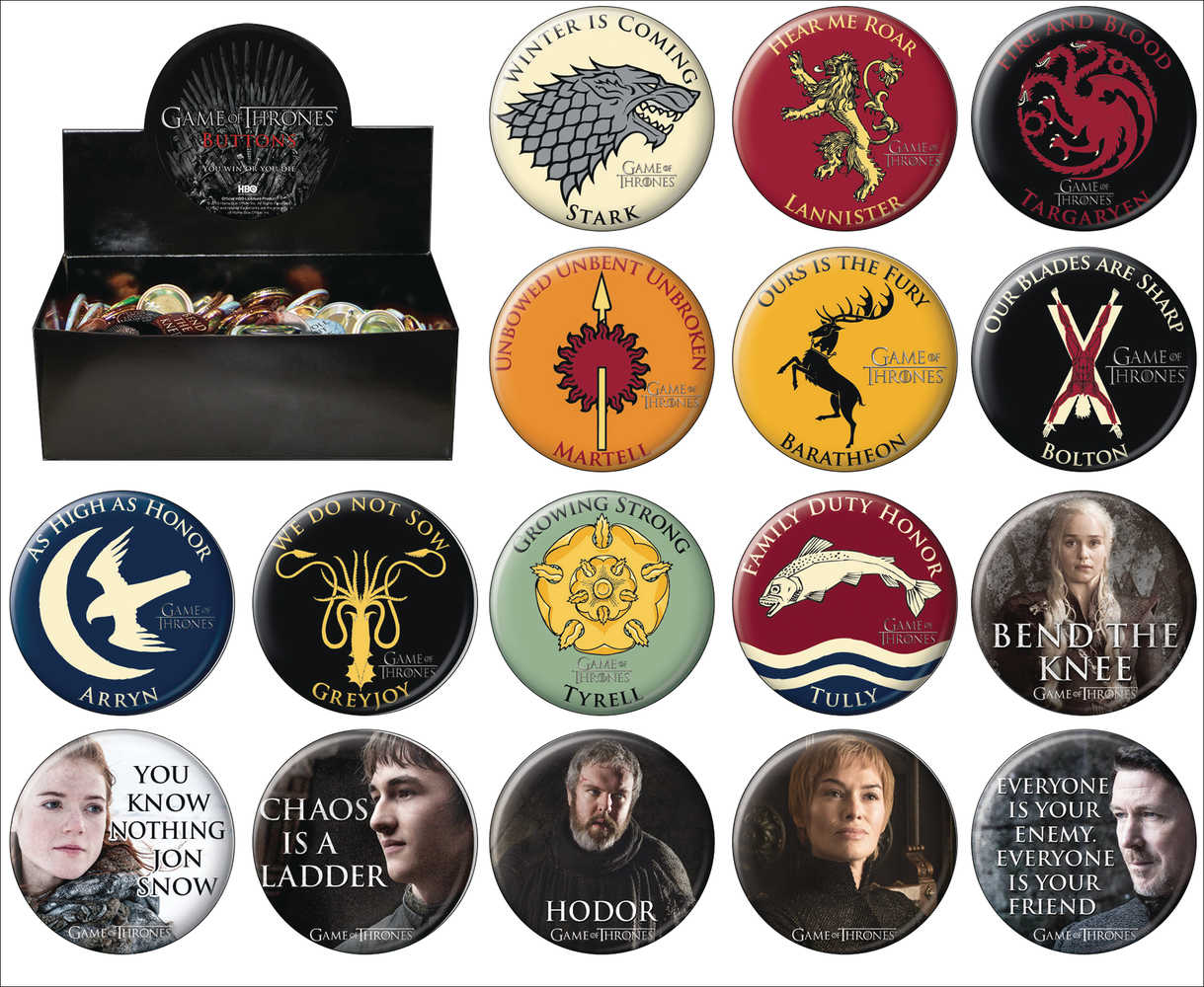 Game Of Thrones 144 Pc Button Display Wave 1 