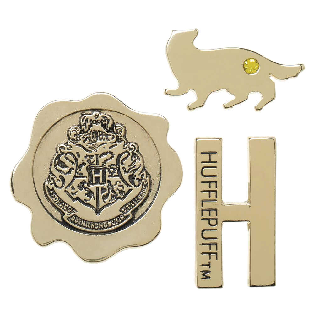 Harry Potter Hogwarts House Hufflepuff 3 Pc Lapel Pin Set 
