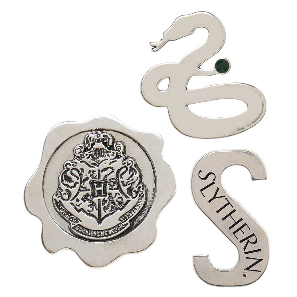 Harry Potter Hogwarts House Slytherin 3 Pc Lapel Pin Set 