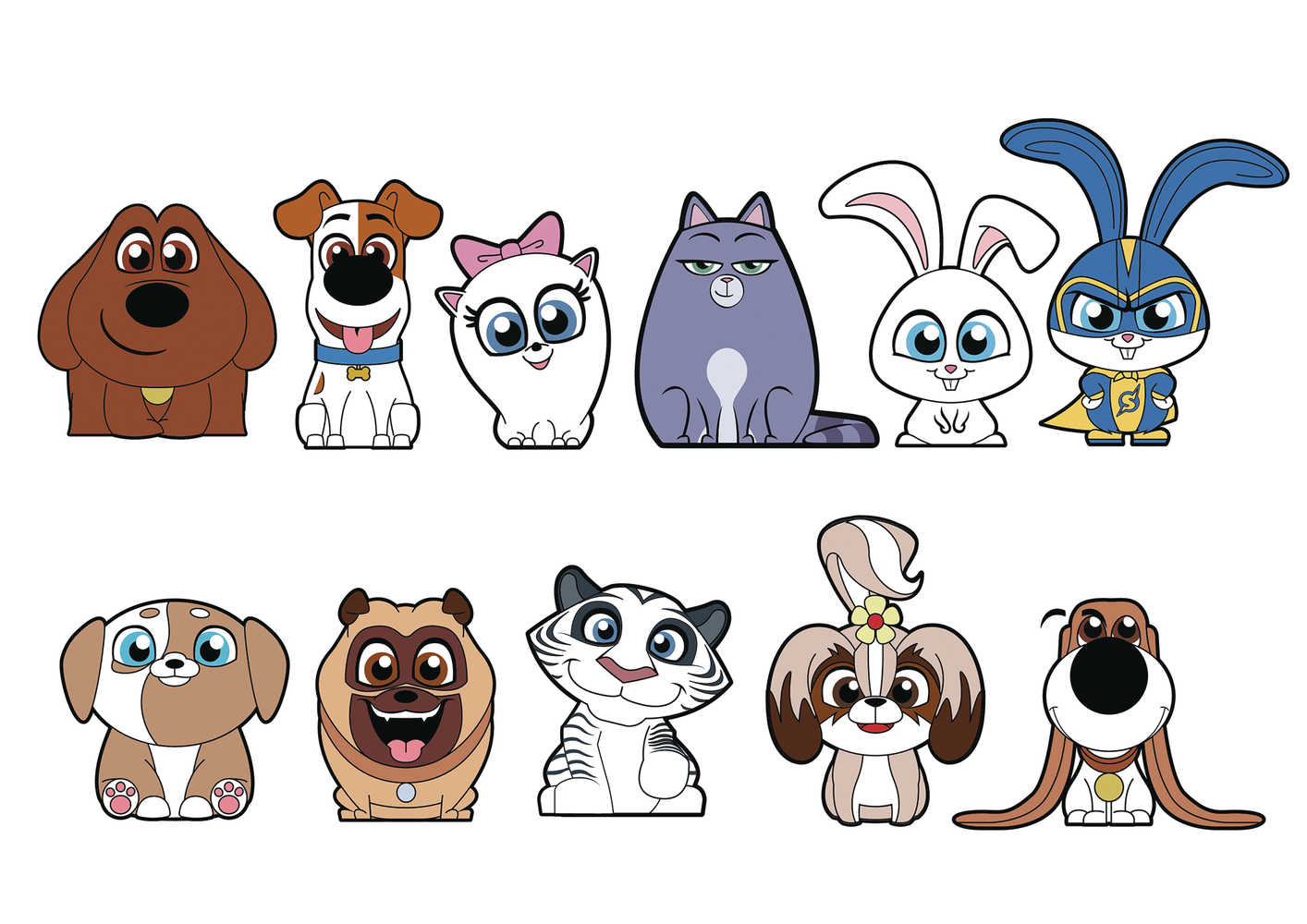 Secret Life Of Pets 2 Figural Keyring 24 Pc Blind Mystery Box Display 