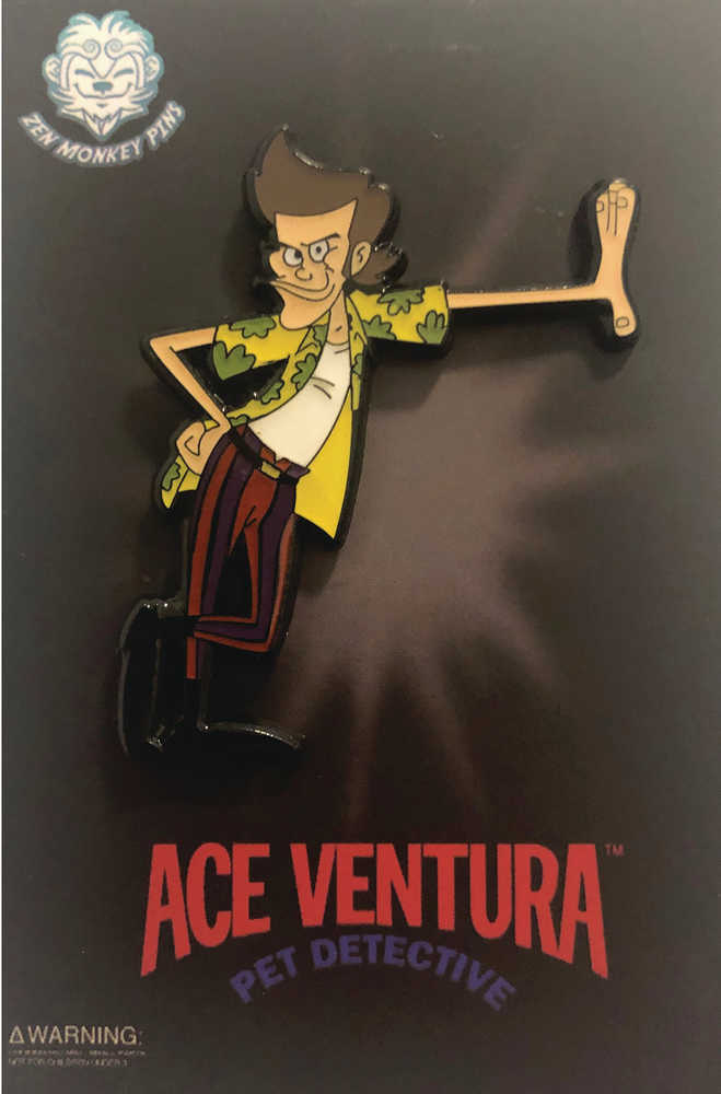 Ace Ventura Cartoon Ace Learning Pin 