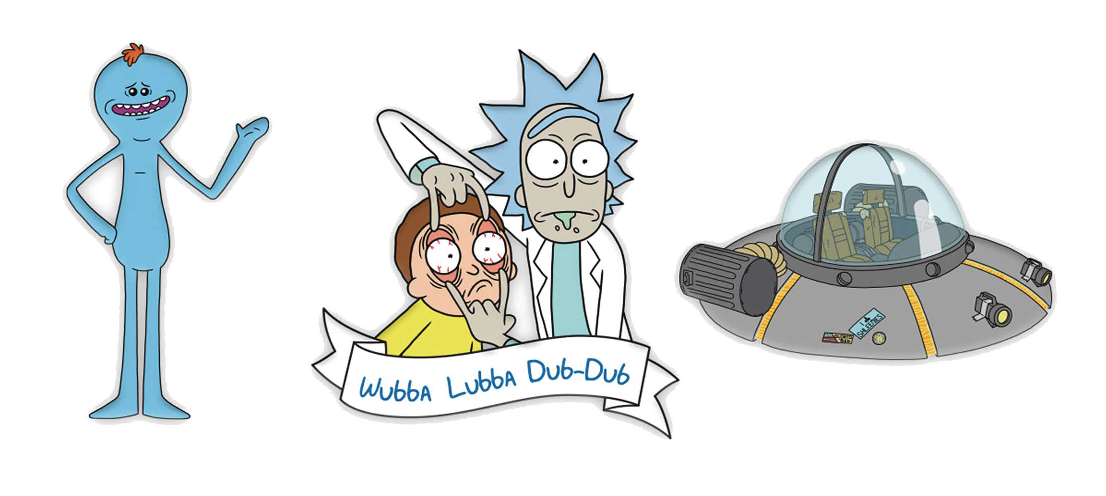 Rick And Morty 3 Pc Button Pin Bmb 24 Pc Ds 