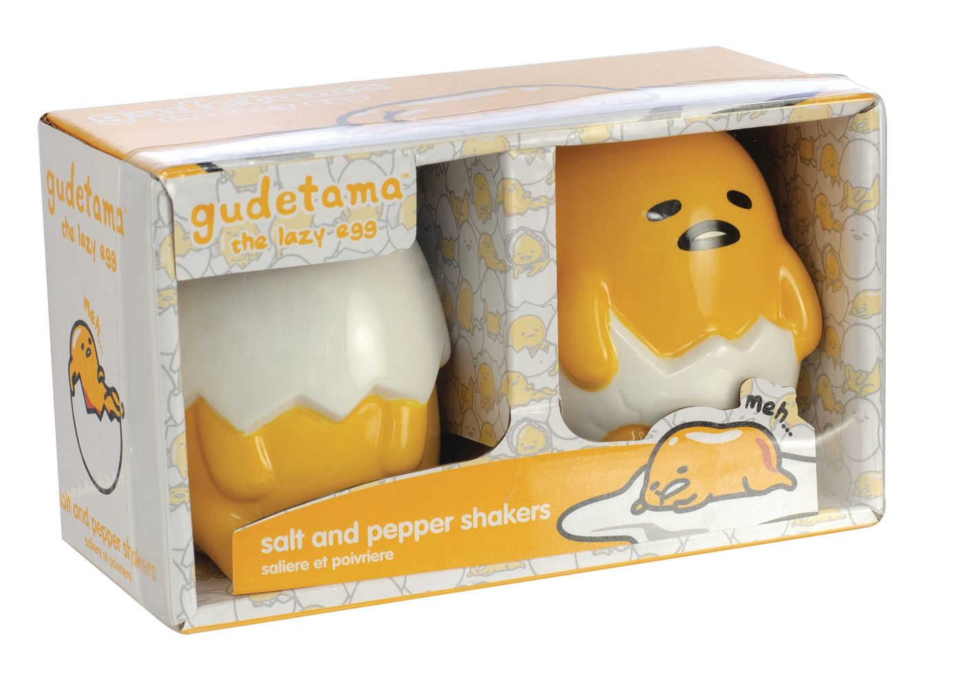 Gudetama Broken Egg Figural Salt & Pepper Shaker 2 Pc Set