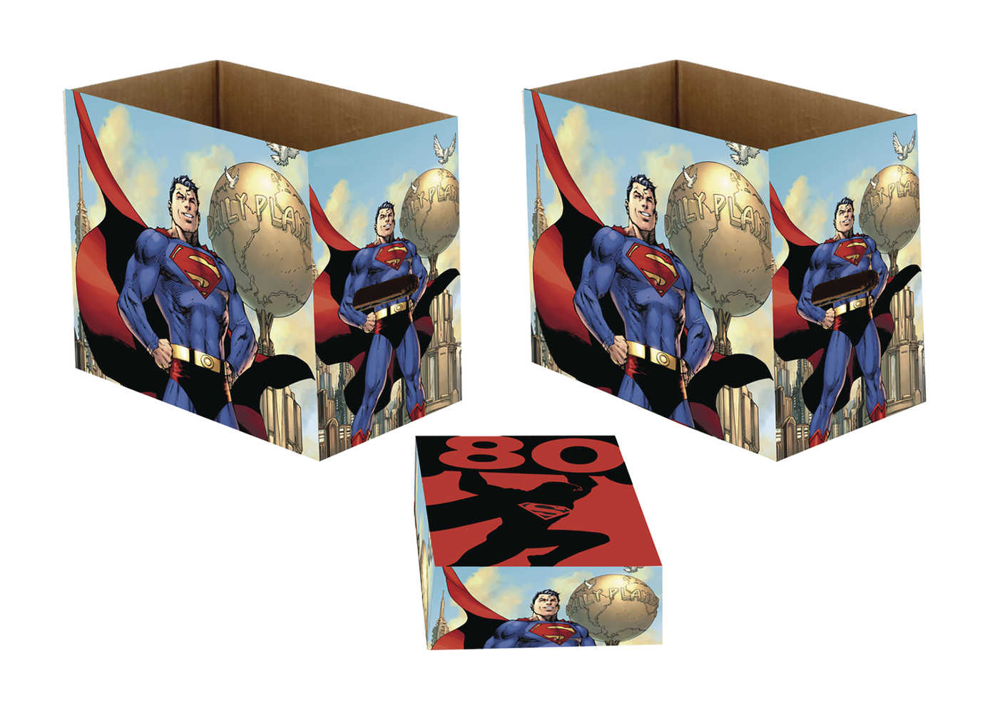 DC Superman 80 5 Pk Short Comic Storage Box 