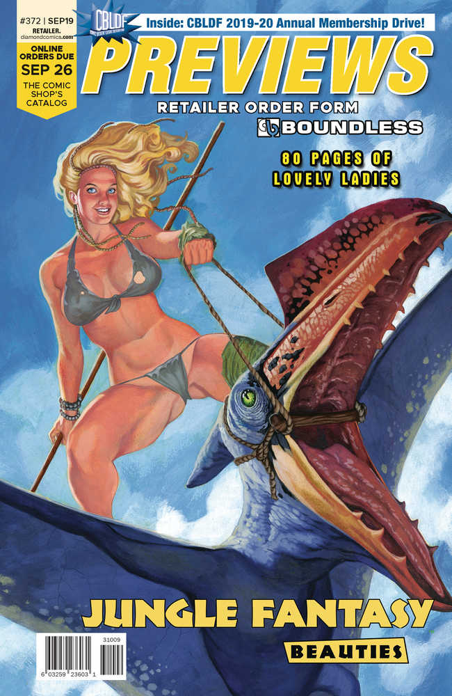 Previews #371 Sept 2019 Retailer Order Form Extras 