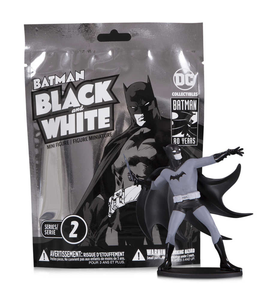 Batman Black & White Blind Bag Mini Figs W2 (18 Pc Case) 