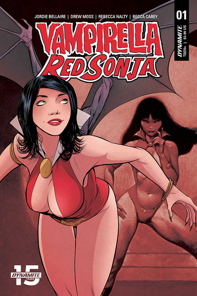 Red Sonja Vampirella #1 Cover E Moss Then Now