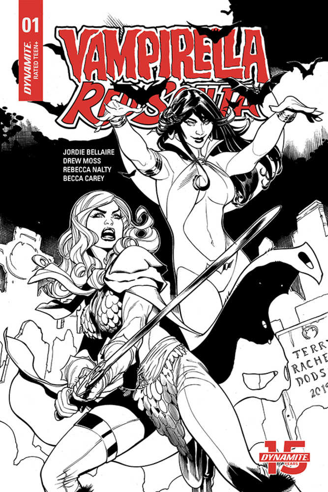 Red Sonja Vampirella #1 50 Copy Dodson Black & White Variant Edition 